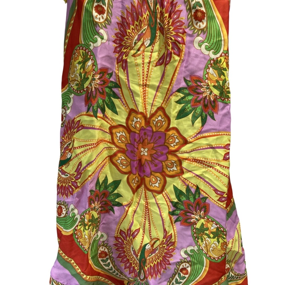 Farm Rio NWT Women's Beach Toucan's Scarf Multi Mini Dress Vacation Boho - Picture 6 of 12